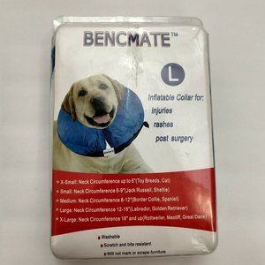 Inflatable Dog Collar Large Blue Bencmate washable